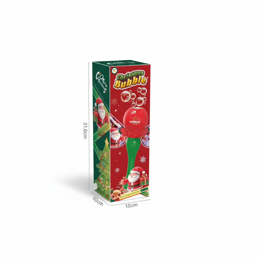 Wholesale Christmas Themed Bubble Stick, 6-Hole Electric Bubble Wan...