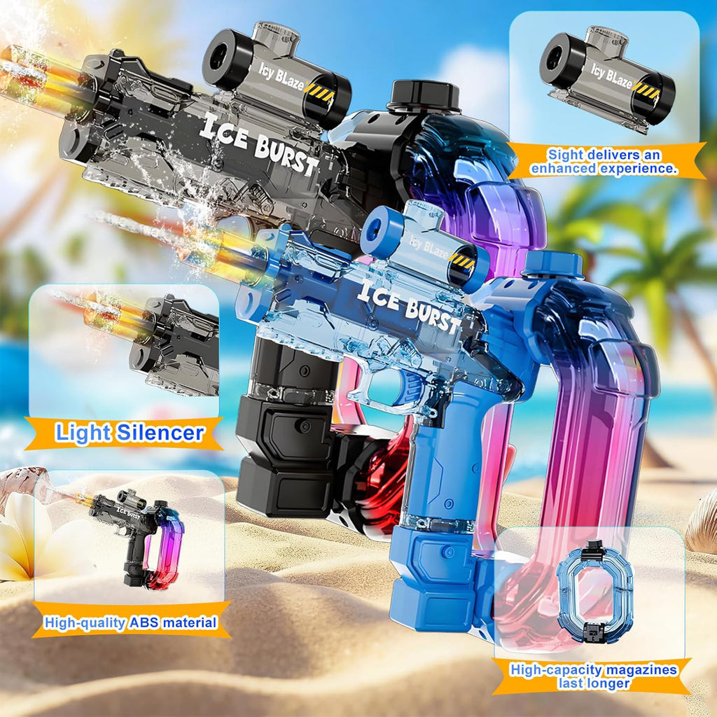 Wholesale Ice explosion LED Light Electric Water Gun Rechargeable S...