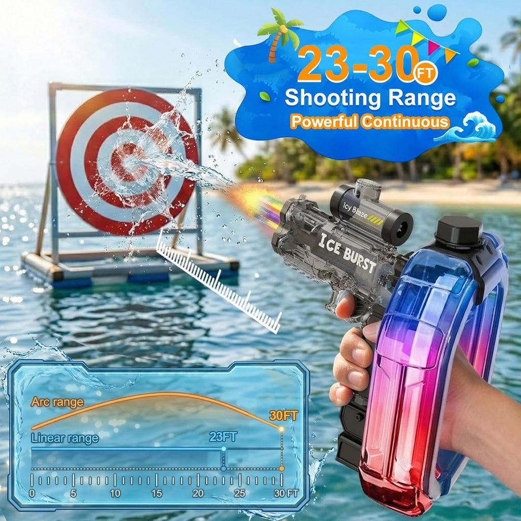 Wholesale Ice explosion LED Light Electric Water Gun Rechargeable S...