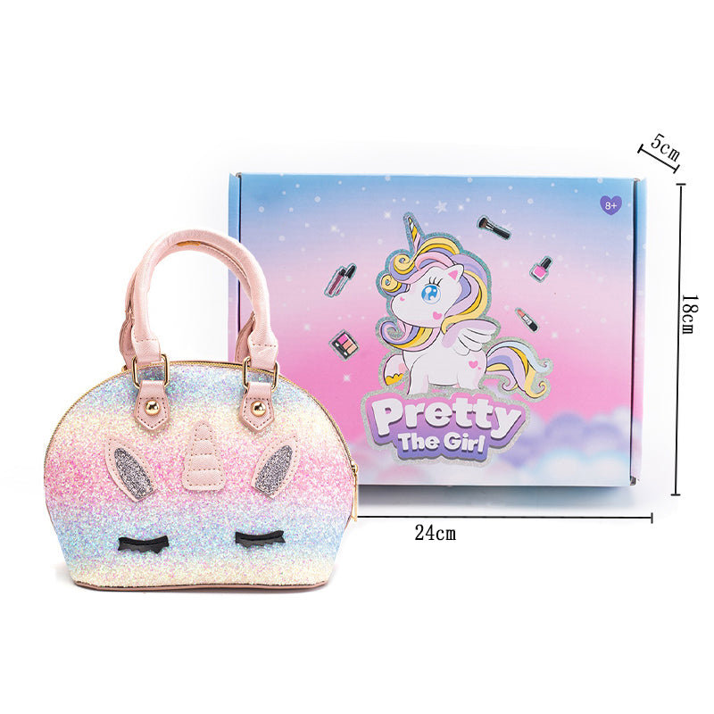 All-in-One Kids Makeup Toy Washable Cosmetics Bag Jewelry for Prete...