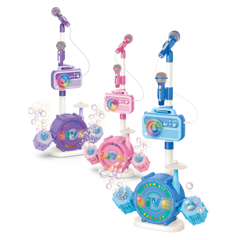 Wholesale Microphone Jazz Drum Style Bubble Machine with Music Ligh...