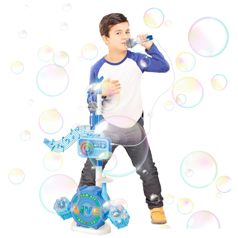 Wholesale Microphone Jazz Drum Style Bubble Machine with Music Ligh...