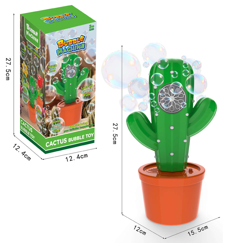 Wholesale Cactus Bubble Machine Toy, Automatic Electric Bubble Blow...