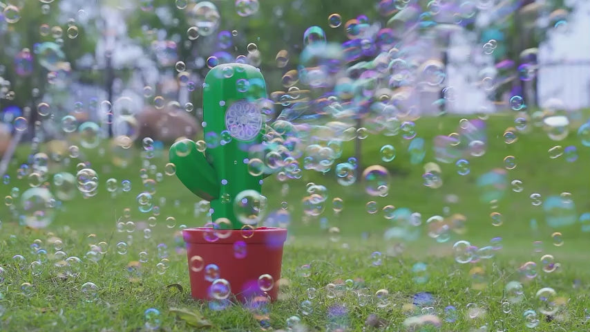 Wholesale Cactus Bubble Machine Toy, Automatic Electric Bubble Blow...