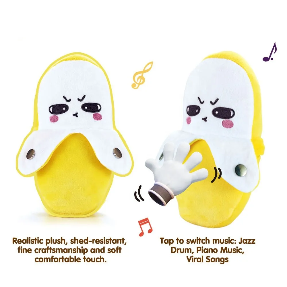 Banana Plush Musical Toy - Static and Touch Interaction Views
