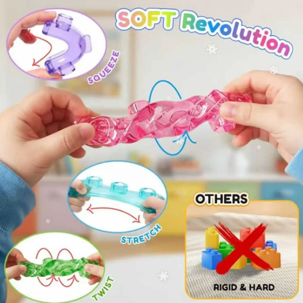 Soft Revolution - Flexible TPE Blocks vs Hard Plastic Comparison
